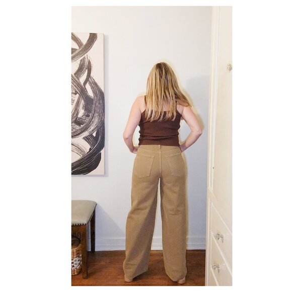 SNACKS! by Mother Denim The Fun Dip Puddle Beige - Picture 2 of 7